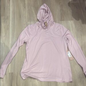 Pink Relaxed Long Sleeve Hoodie